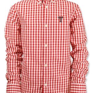 Thomas Dean Texas Tech Red and White Plaid Men's Shirt